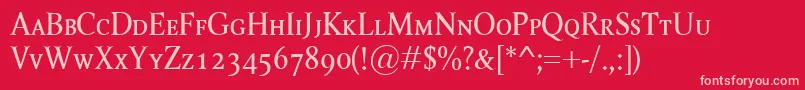 RagnarSc Font – Pink Fonts on Red Background