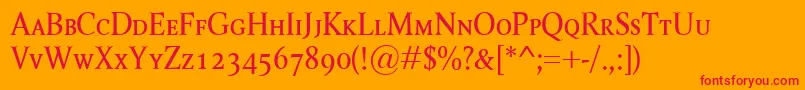 RagnarSc Font – Red Fonts on Orange Background