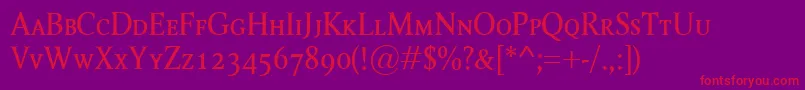 RagnarSc Font – Red Fonts on Purple Background