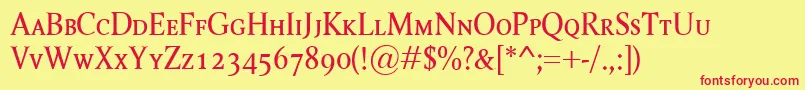 RagnarSc Font – Red Fonts on Yellow Background