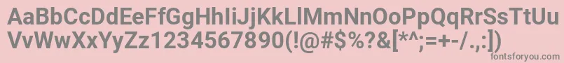 Roboto-Bold Font – Gray Fonts on Pink Background