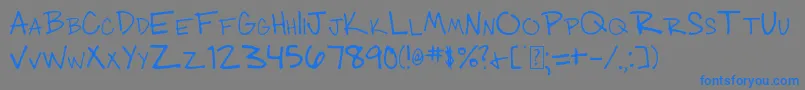 003 Engineer s Hand-Schriftart – Blaue Schriften auf grauem Hintergrund