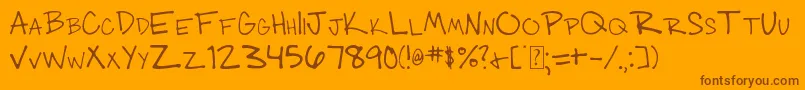 Weitere Informationen zur 003 Engineer s Hand-Schriftart 003 Engineer s Hand-Schriftart – Braune Schriften auf orangefarbenem Hintergrund
