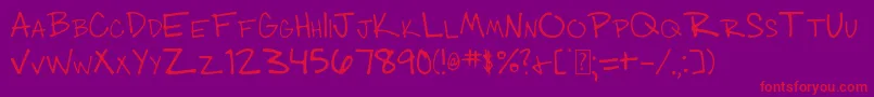 Weitere Informationen zur 003 Engineer s Hand-Schriftart 003 Engineer s Hand-Schriftart – Rote Schriften auf violettem Hintergrund