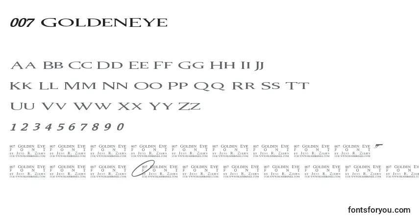 Шрифт 007 GoldenEye – алфавит, цифры, специальные символы