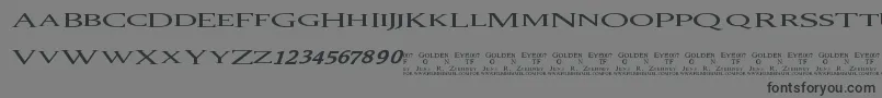 007 GoldenEye Font – Black Fonts on Gray Background