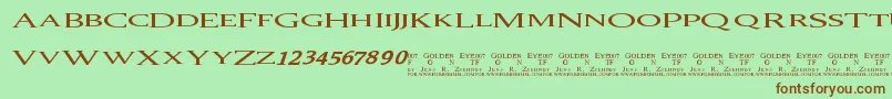 007 GoldenEye Font – Brown Fonts on Green Background