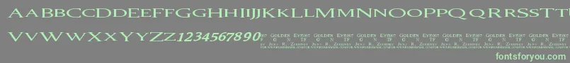 007 GoldenEye Font – Green Fonts on Gray Background