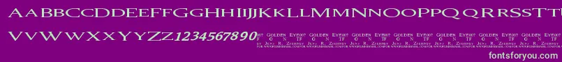 007 GoldenEye Font – Green Fonts on Purple Background