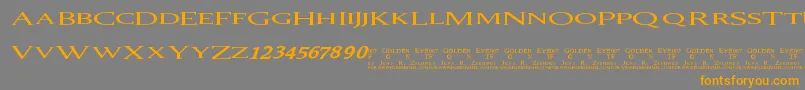 007 GoldenEye Font – Orange Fonts on Gray Background