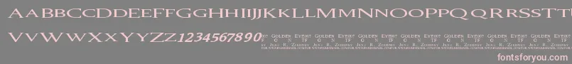 007 GoldenEye Font – Pink Fonts on Gray Background