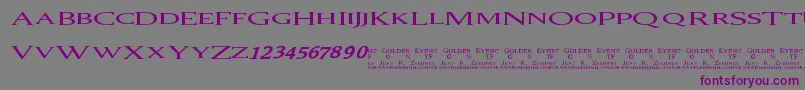 007 GoldenEye Font – Purple Fonts on Gray Background