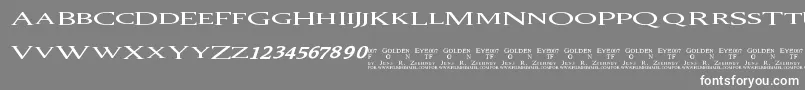 フォント007 GoldenEye – 灰色の背景に白い文字