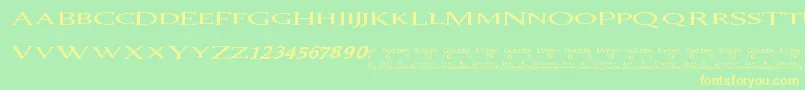 007 GoldenEye Font – Yellow Fonts on Green Background