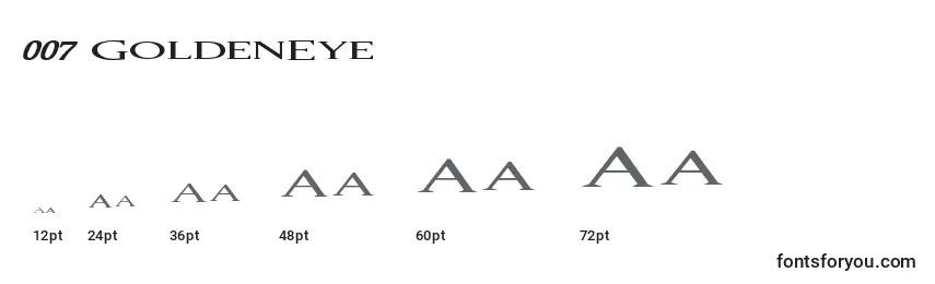 Размеры шрифта 007 GoldenEye
