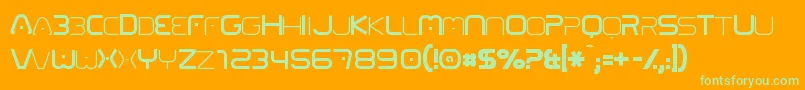 01 Digitall Font – Green Fonts on Orange Background
