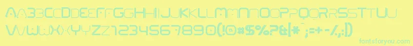 01 Digitall Font – Green Fonts on Yellow Background