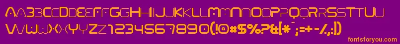 01 Digitall Font – Orange Fonts on Purple Background