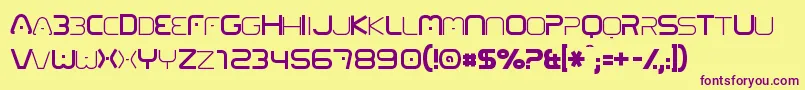 01 Digitall Font – Purple Fonts on Yellow Background