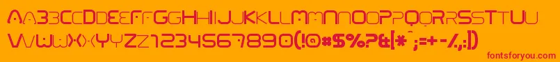 01 Digitall-Schriftart – Rote Schriften auf orangefarbenem Hintergrund