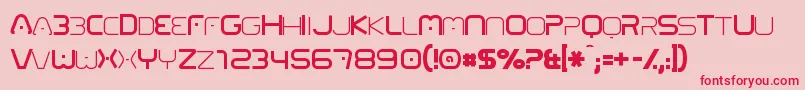01 Digitall-Schriftart – Rote Schriften auf rosa Hintergrund