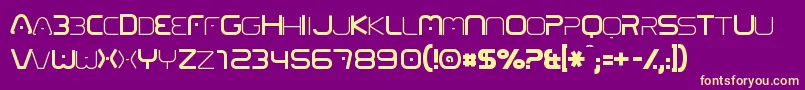 01 Digitall Font – Yellow Fonts on Purple Background