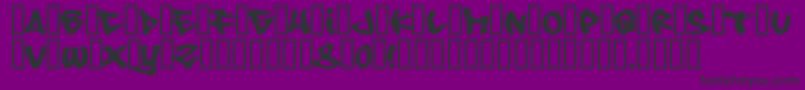 Шрифт 08 Underground – чёрные шрифты на фиолетовом фоне