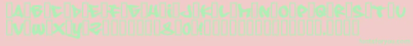 Шрифт 08 Underground – зелёные шрифты на розовом фоне