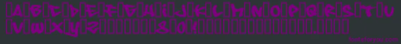 Шрифт 08 Underground – фиолетовые шрифты на чёрном фоне