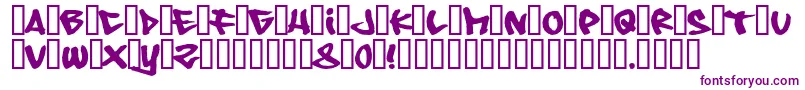 フォント08 Underground – 白い背景に紫のフォント