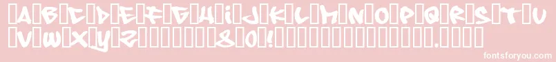 フォント08 Underground – ピンクの背景に白い文字