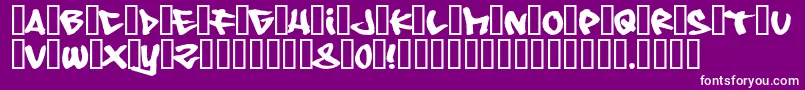 Шрифт 08 Underground – белые шрифты на фиолетовом фоне