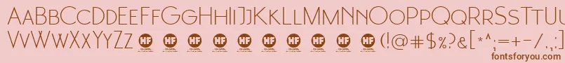 fuente 1 Moonglade light DEMO – Fuentes Marrones Sobre Fondo Rosa