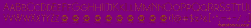 Czcionka 1 Moonglade light DEMO – brązowe czcionki na fioletowym tle