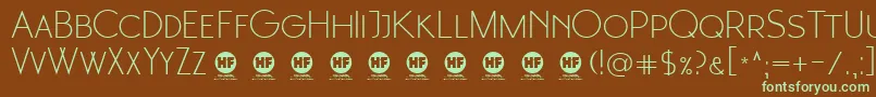 1 Moonglade light DEMO Font – Green Fonts on Brown Background