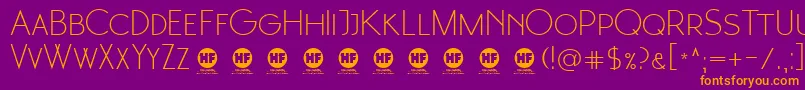 1 Moonglade light DEMO Font – Orange Fonts on Purple Background