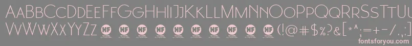 1 Moonglade light DEMO-Schriftart – Rosa Schriften auf grauem Hintergrund