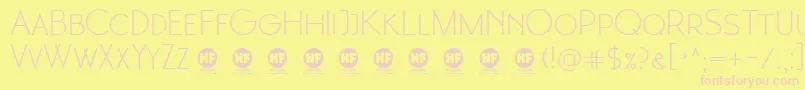 1 Moonglade light DEMO Font – Pink Fonts on Yellow Background