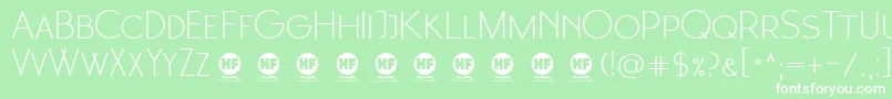 1 Moonglade light DEMO Font – White Fonts on Green Background