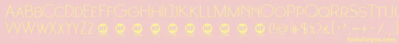 1 Moonglade light DEMO Font – Yellow Fonts on Pink Background