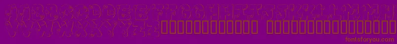 101 Cacti Font – Brown Fonts on Purple Background