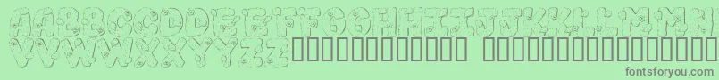 101 Cacti Font – Gray Fonts on Green Background