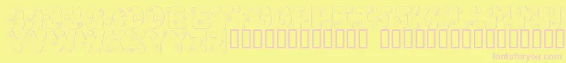 101 Cacti Font – Pink Fonts on Yellow Background