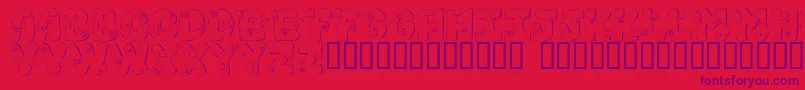 101 Cacti-Schriftart – Violette Schriften auf rotem Hintergrund
