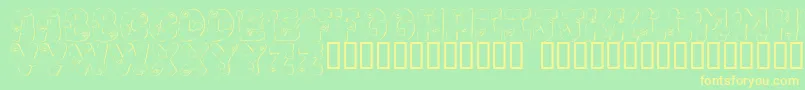 101 Cacti Font – Yellow Fonts on Green Background