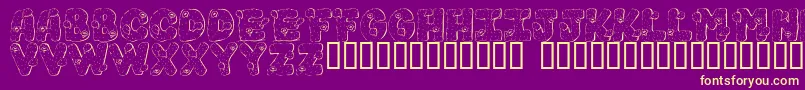 101 Cacti Font – Yellow Fonts on Purple Background