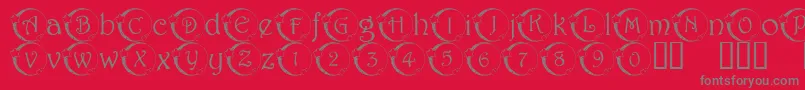 101 Star Lit Nght Font – Gray Fonts on Red Background