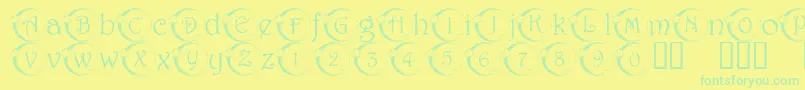 Więcej informacji o czcionce 101 Star Lit Nght Czcionka 101 Star Lit Nght – zielone czcionki na żółtym tle