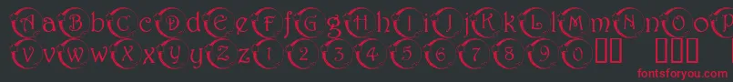 101 Star Lit Nght Font – Red Fonts on Black Background