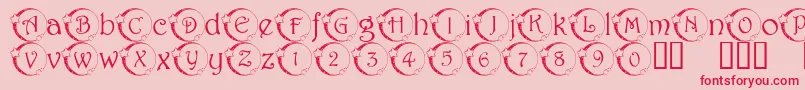 101 Star Lit Nght Font – Red Fonts on Pink Background